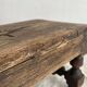 Tabouret bas ancien brodeuse en bois tourné