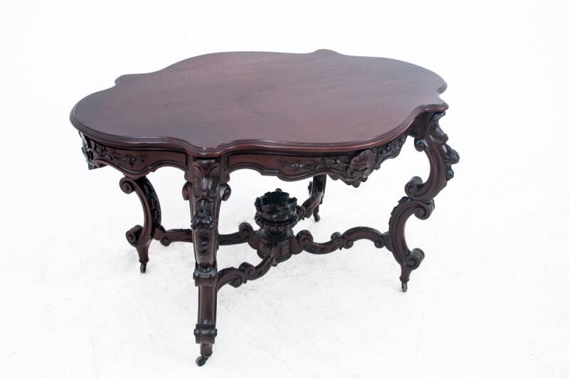 Rococo mahogany table, France, circa 1870.