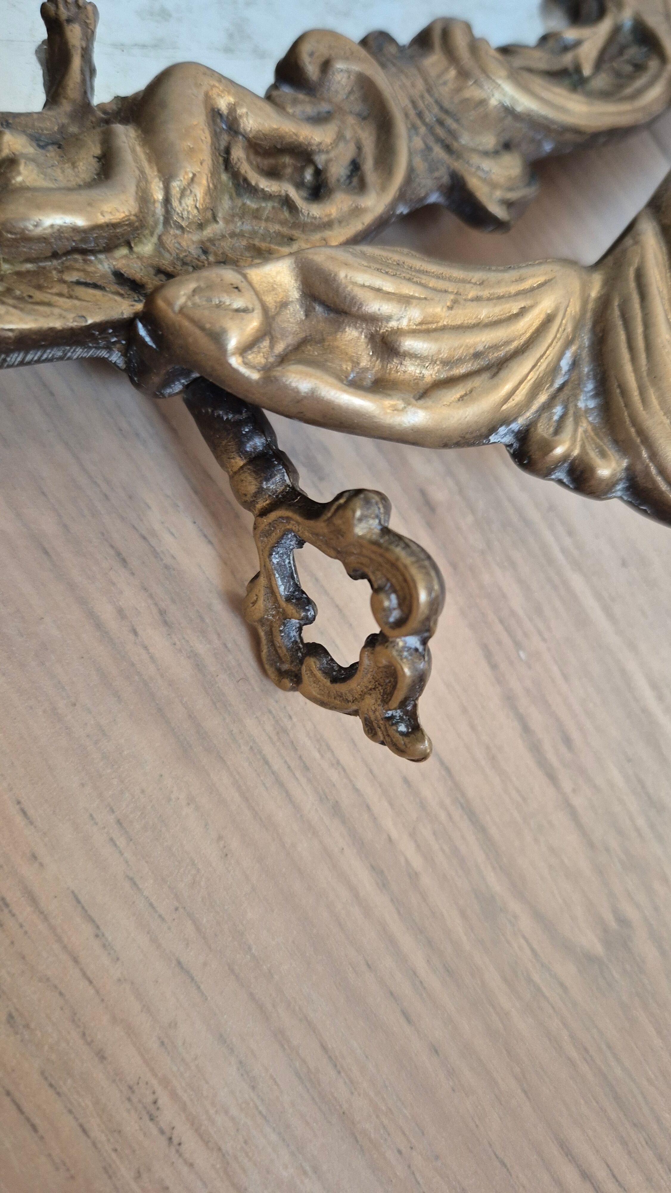 Antique table mirror in bronze — Louis XV Rococo style — 1900-1920