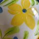 Hand-decorated round flower vase