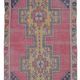 4x8 Pale Red Geometric Vintage Rug, 129x258Cm