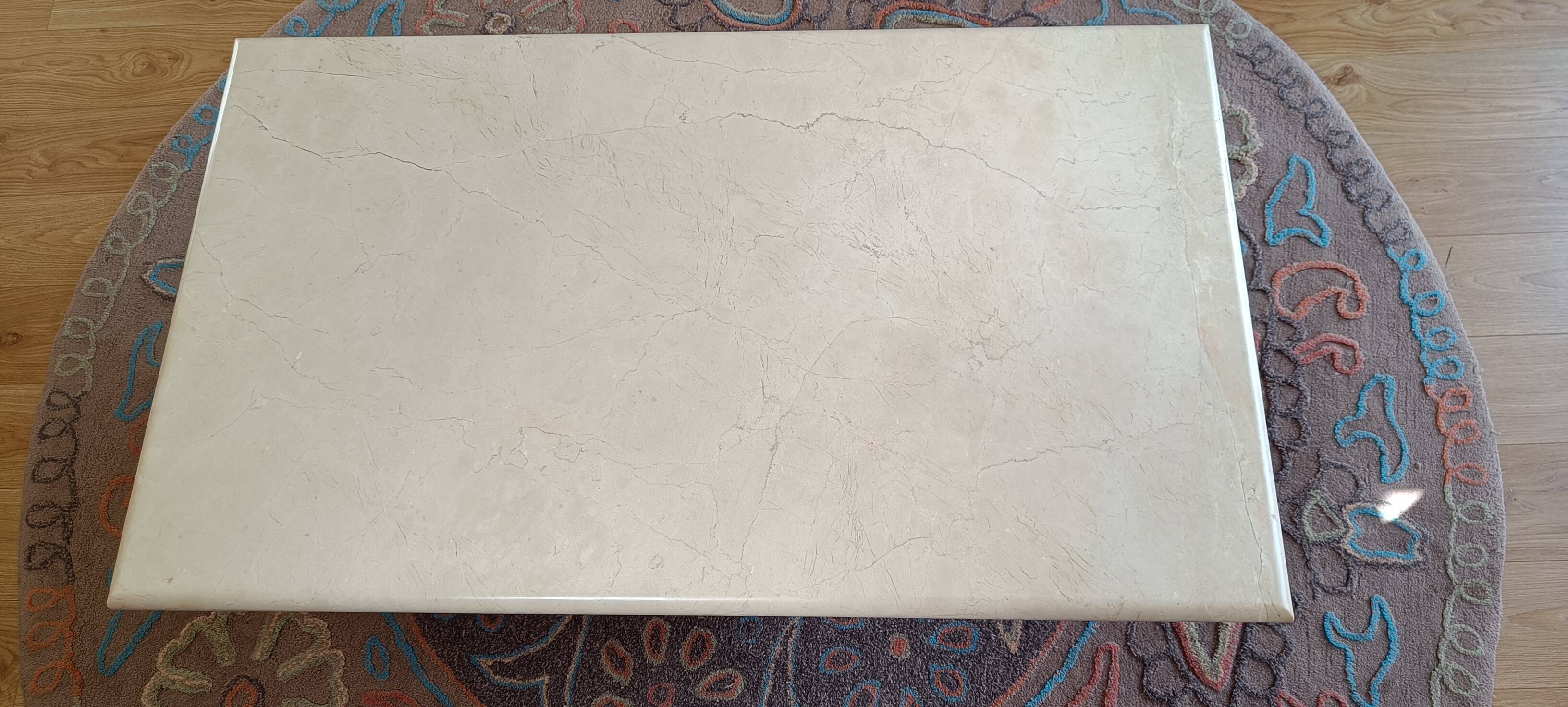 Travertine coffee table