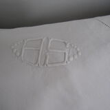 white métis pillowcases embroidered monogram A S