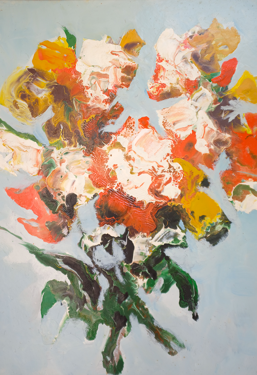 Table The bouquet of flowers