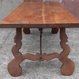 Table espagnole pieds lyre en chêne (19ème siècle)