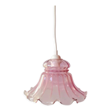 Pink glass pendant lamp