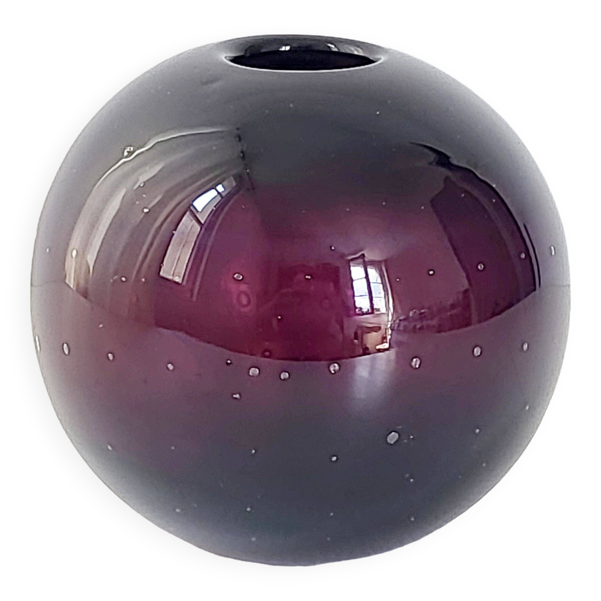 Vintage Murano glass ball vase 1960