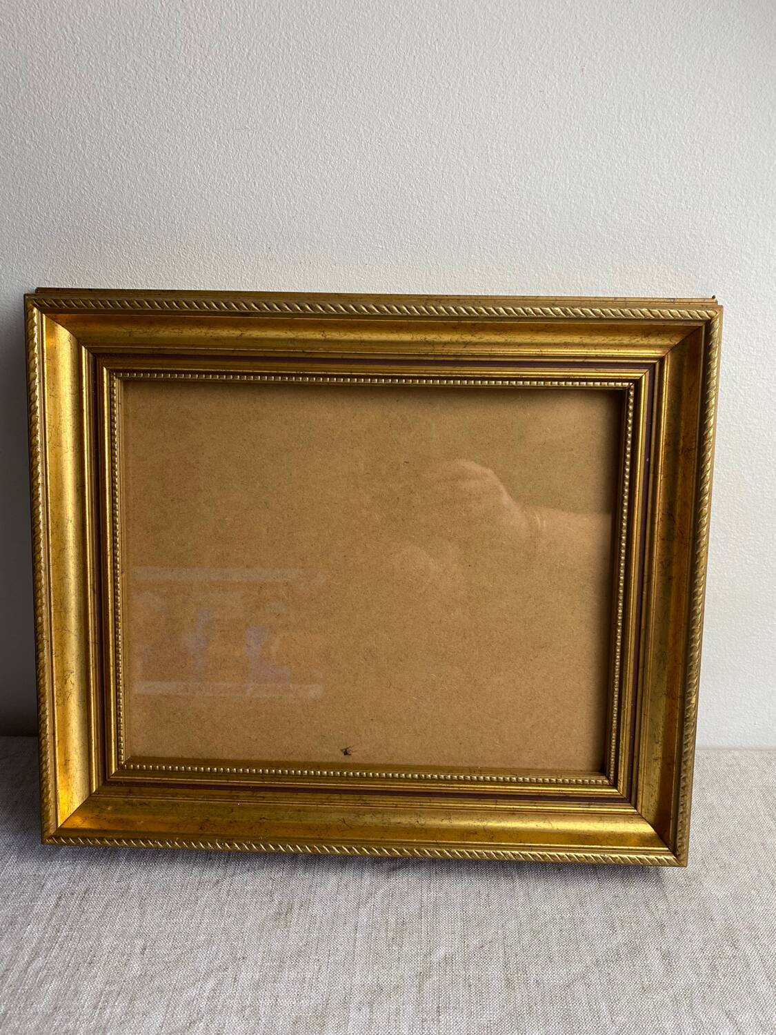 Glazed carved wooden frame