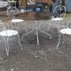 Garden furniture wrought iron and smoked glass 1900