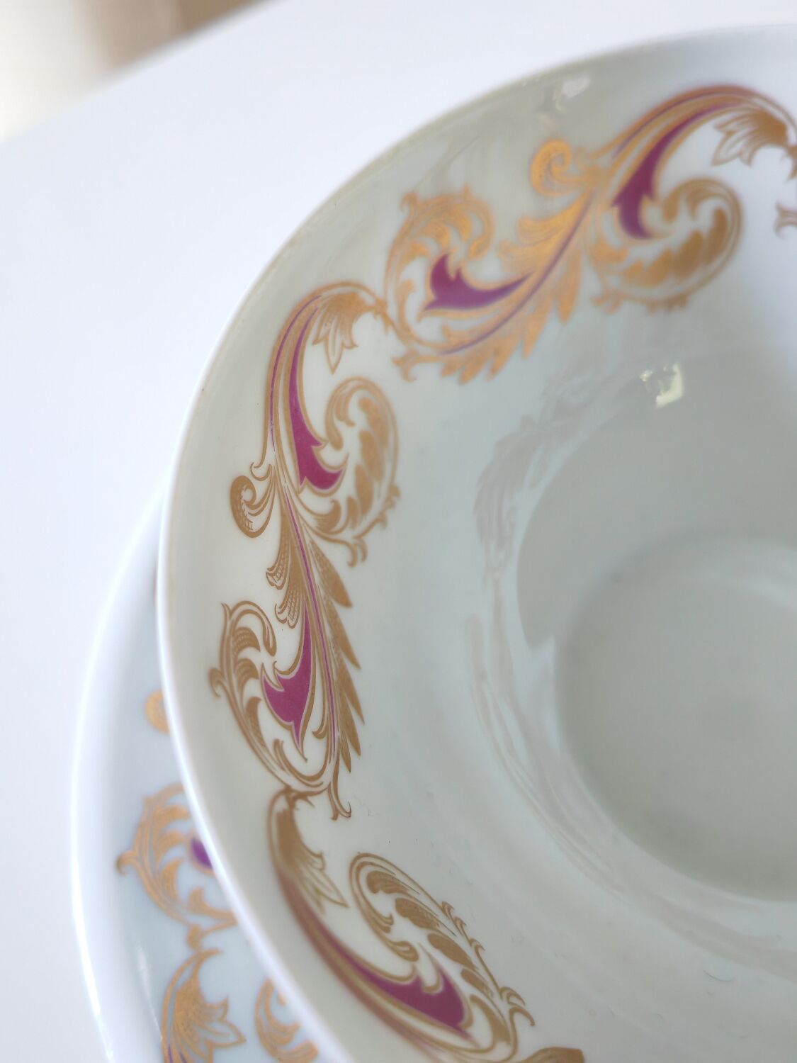 Cup and under cup R. Leclair, Limoges