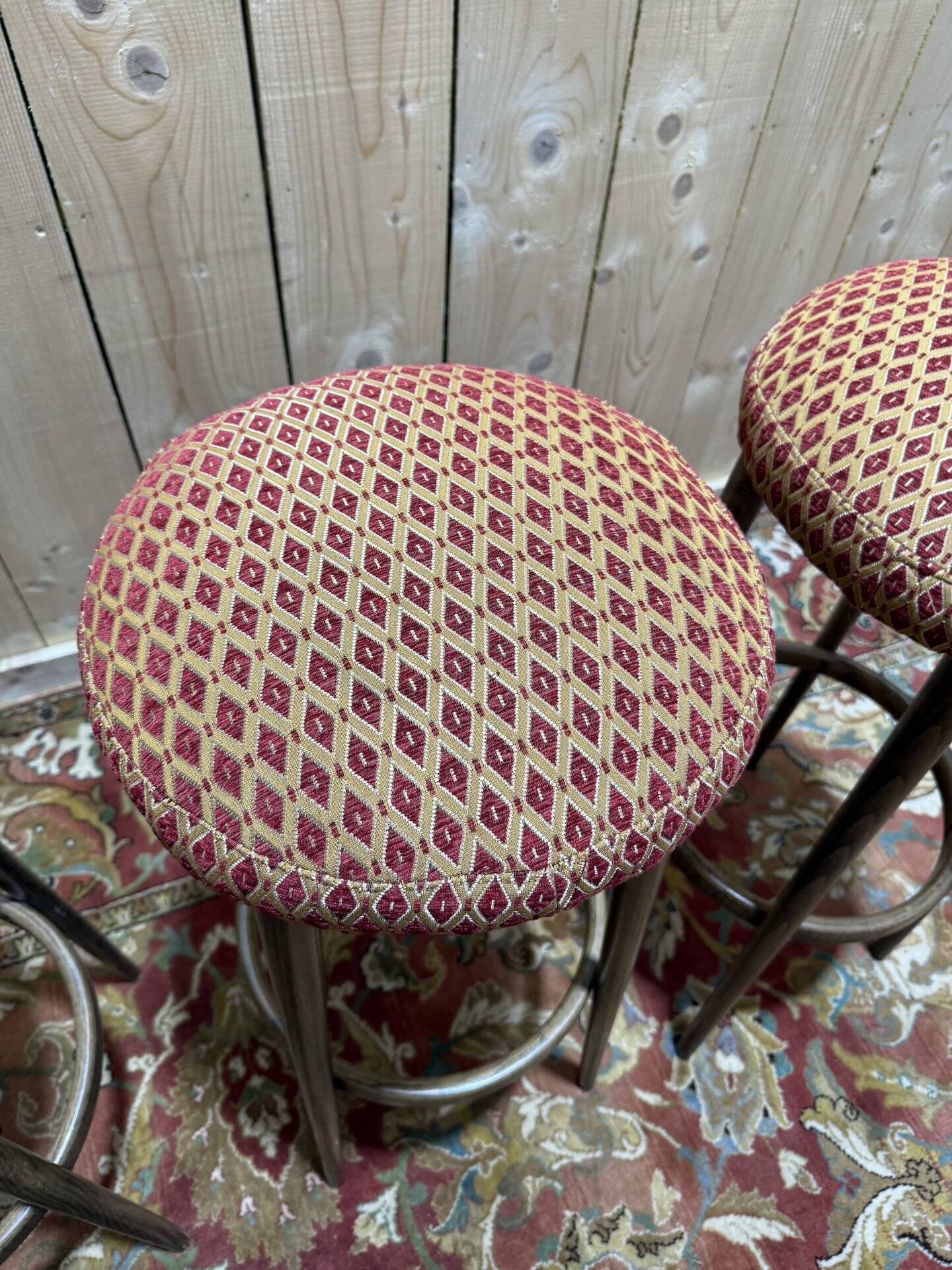 Suite de 4 tabourets de bar 1960