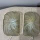 Pair of textured cut glass wall lights, 1970s