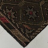 6x10 Brown Yellow Vintage Kilim Rug, 183x297Cm