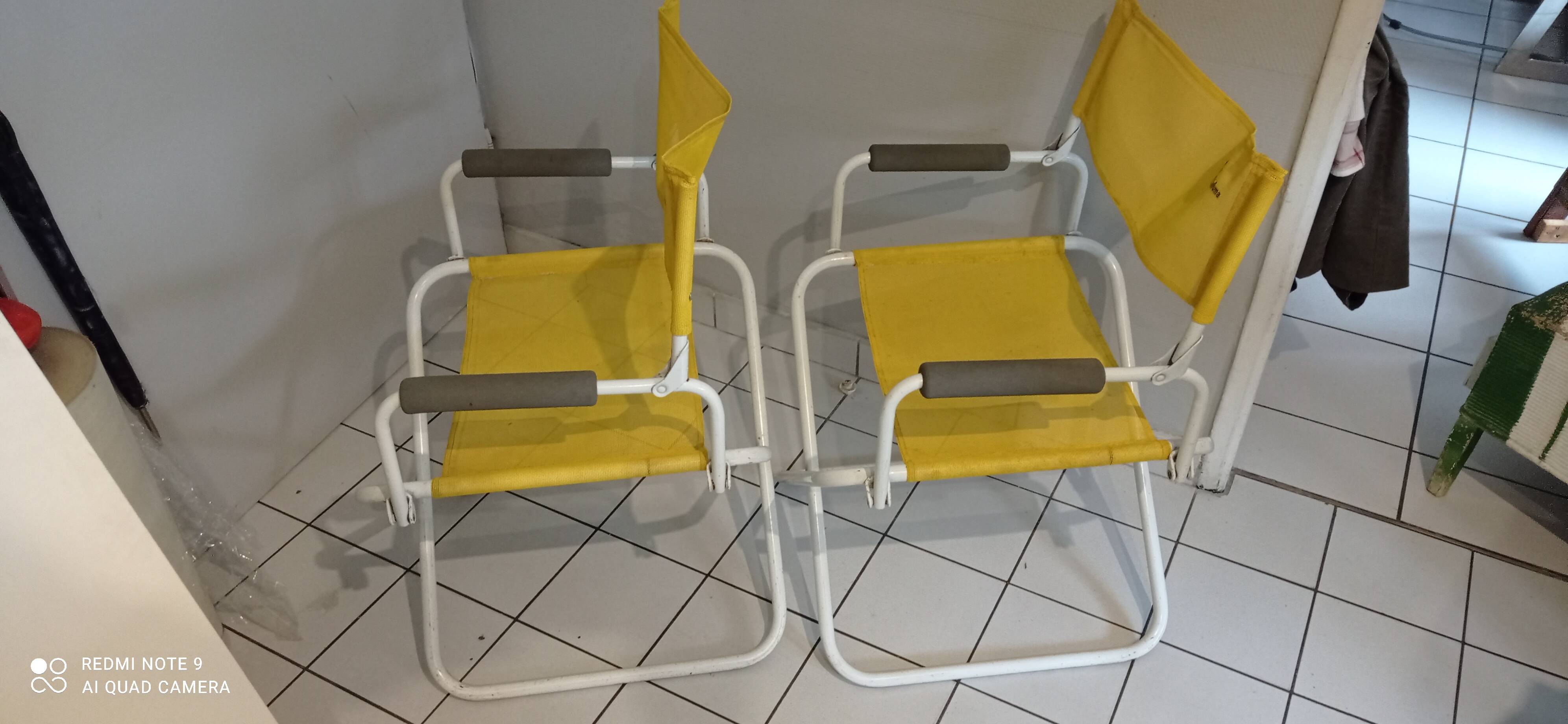 Pair of Lafuma folding armchairs