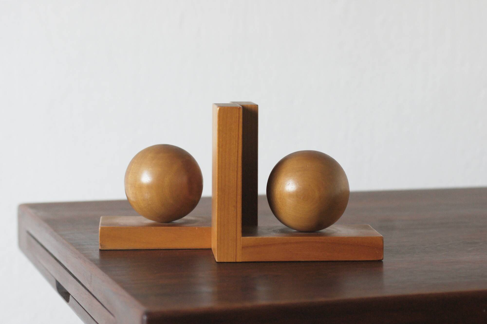 Mid-Century Modern Wooden Bookends, 1950s, Set of 2