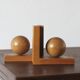 Mid-Century Modern Wooden Bookends, 1950s, Set of 2
