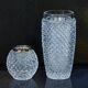 Old Crystal vase sterling silver 925 mount Emil Hermann A Vase and Toothpick Holder