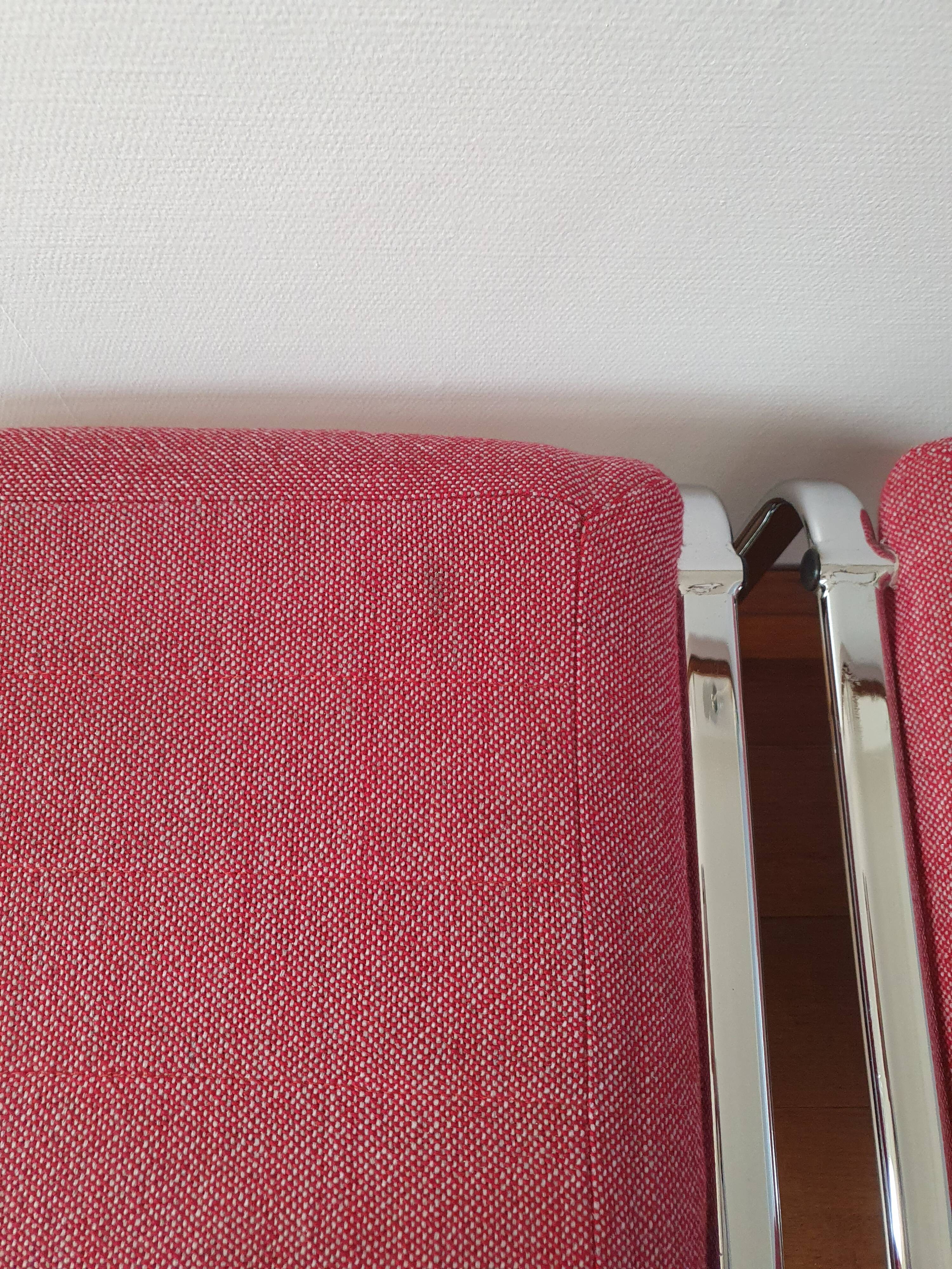 Pair of Atal chrome low chairs 1970