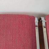 Pair of Atal chrome low chairs 1970