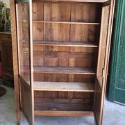 Display cabinet louis xvi style 2 doors in walnut
