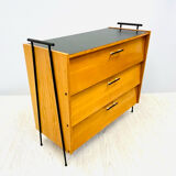 Shoes cabinet with metal frame