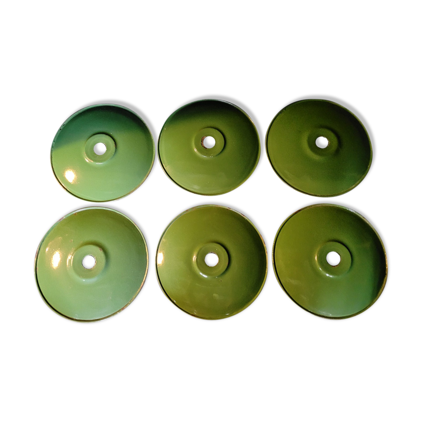 Set of 6 Bowls in enamelled sheet metal