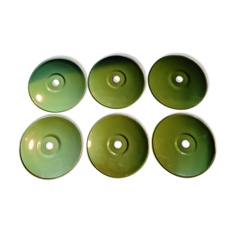 Set of 6 Bowls in enamelled sheet metal