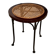 Tabouret canné Grange en fer forgé et bois massif