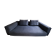 Contemporary Zanotta sofa in blue fabric
