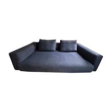 Contemporary Zanotta sofa in blue fabric