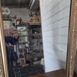 Old Louis Philippe style gilded mirror, 102cm H