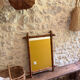 Large vintage bamboo mirror