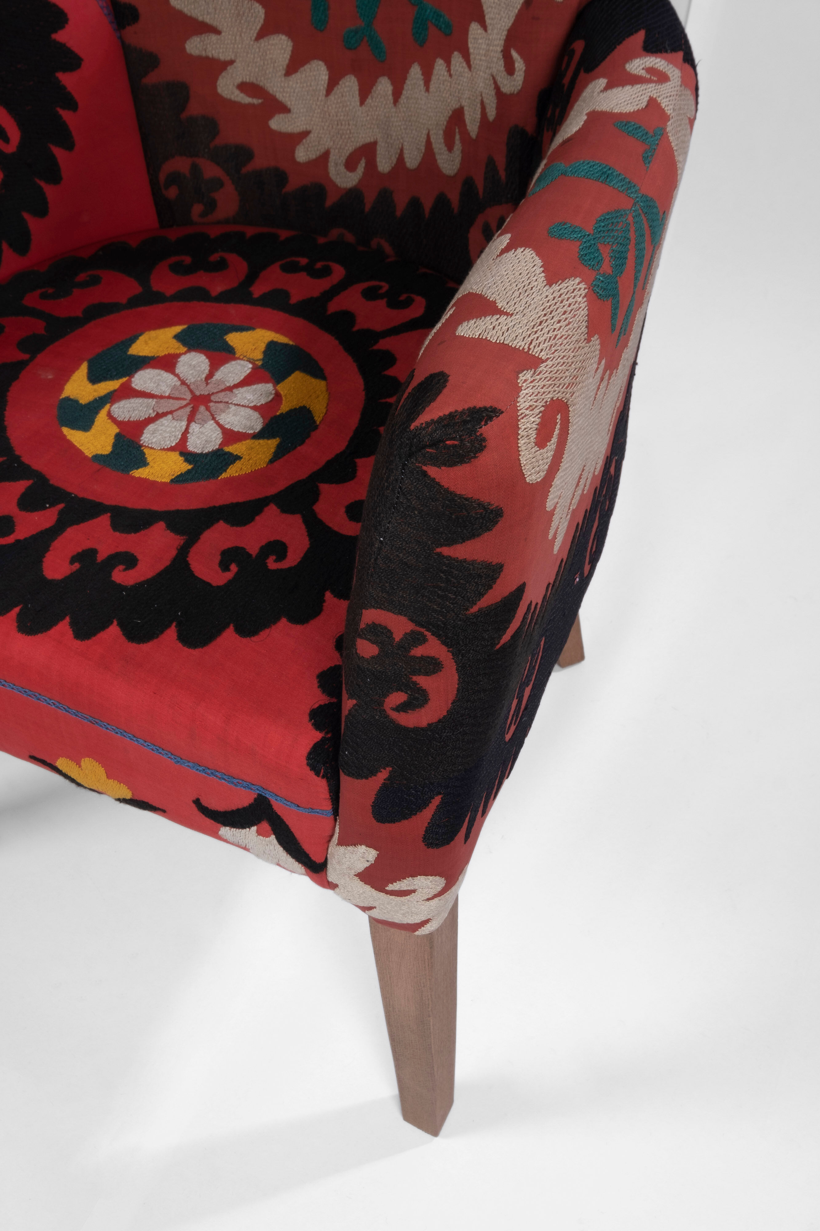 Unique Suzani Armchair Ethnic Bergere