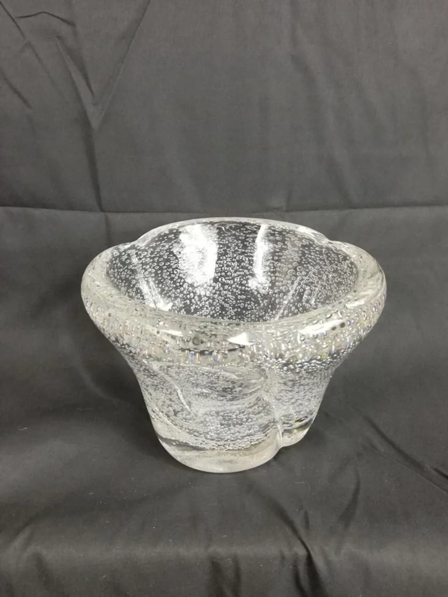 Vase en verre bullé Daum
