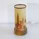 Scandinavian lamp in wood and resin with floral decor 1960