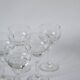 set of 6 crystal liqueur glasses engraved 1940 12 X 5.5 cm