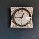 Vintage formica clock silent wall pendulum 60s "Jaz flowers"