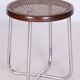 Bauhaus Stool in Chrome & Rattan attributed to Robert Slezák, Czech, 1930s