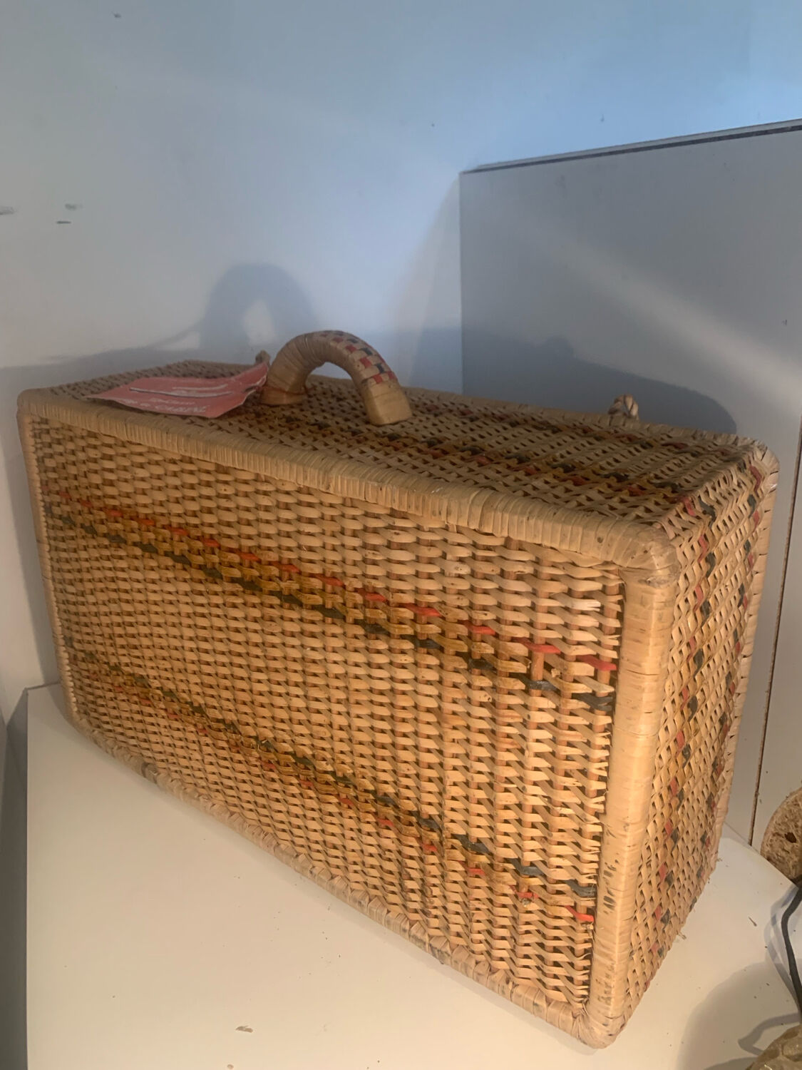 Rattan suitcase