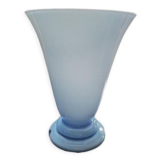 Lampe de table ancienne signée en opaline 1930 Art déco