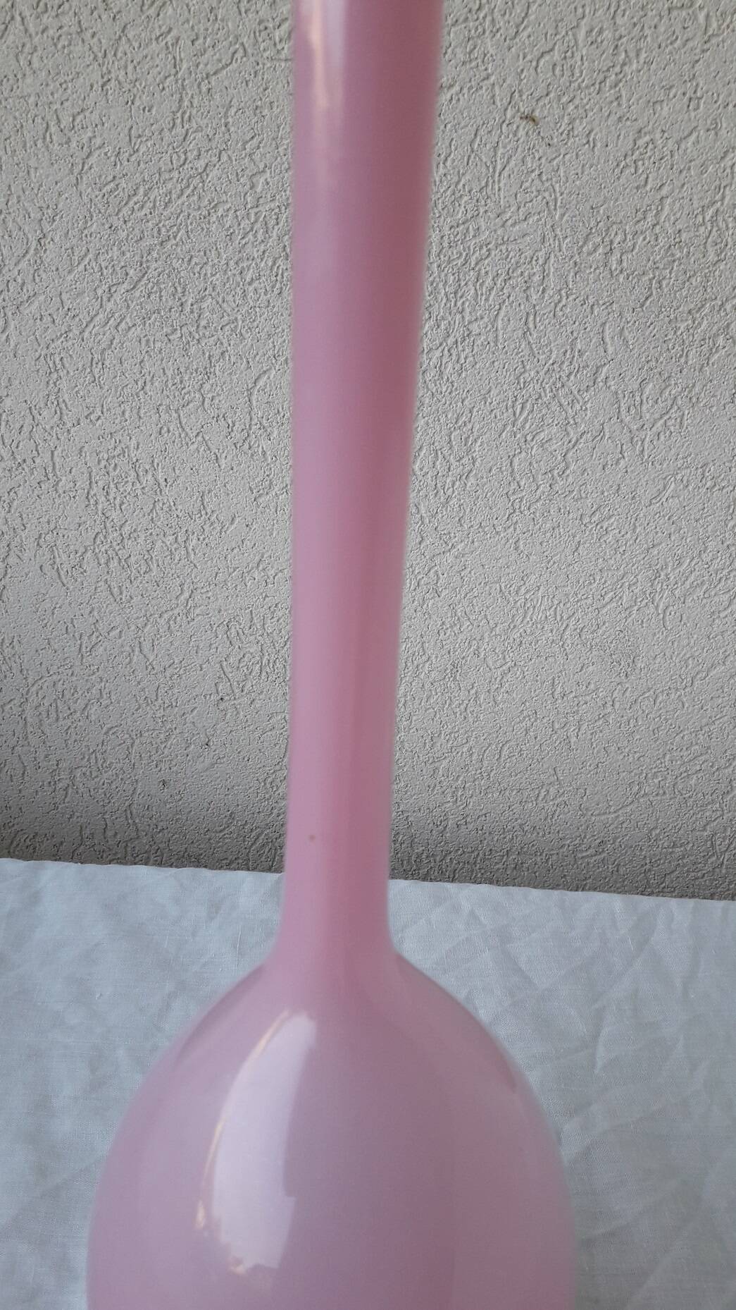 Pink opaline single-flower vase