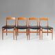 Vintage Italian Wood Dining Chairs by Passoni Udine