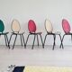 Suite de 5 chaises années 50