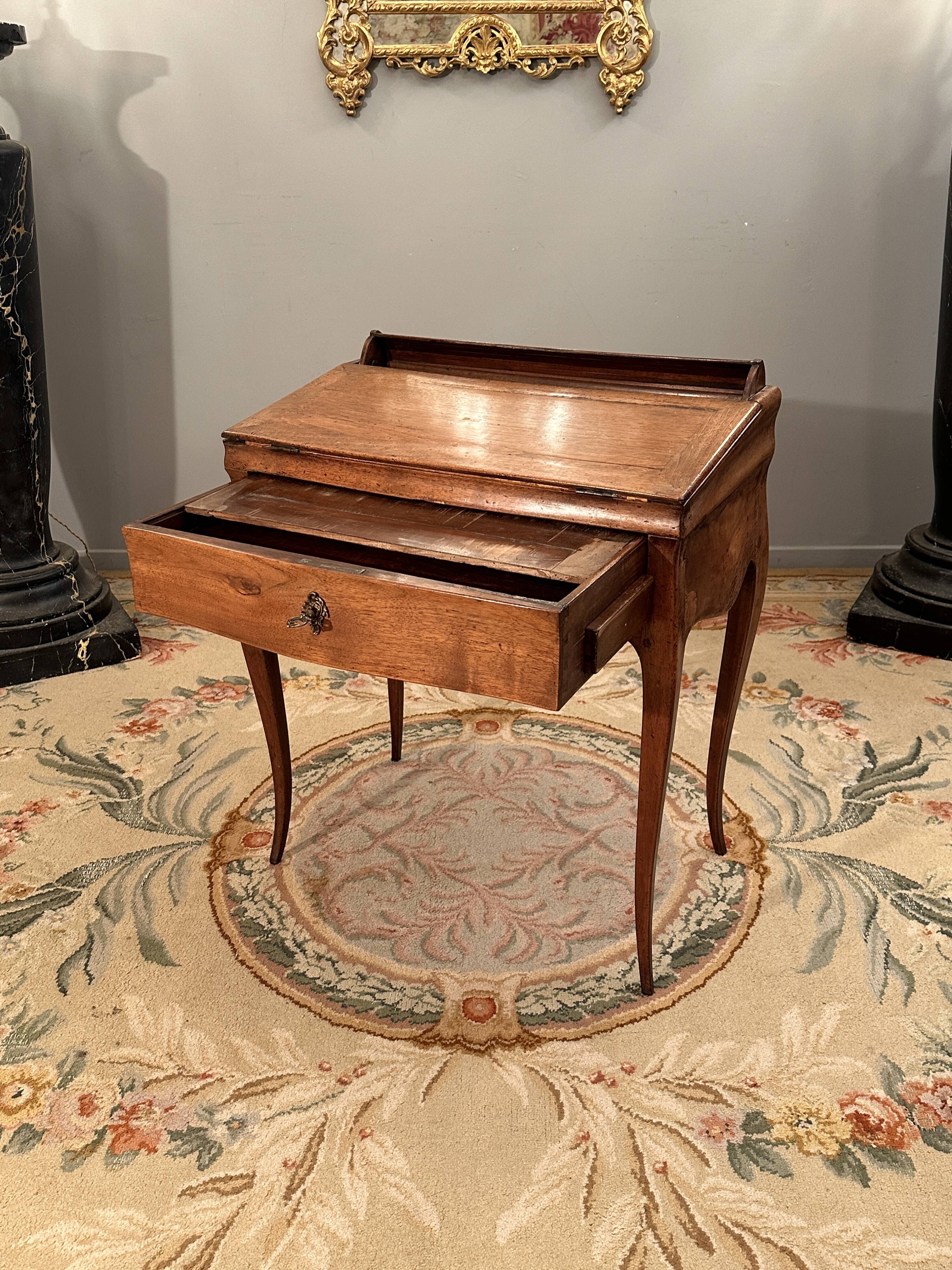 Small louis xv xviiith period walnut system desk