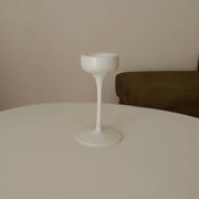 Vintage Scandinavian Ikea candlestick in Opaline.