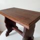 Vintage side table in solid oak, brutalist/rustic.