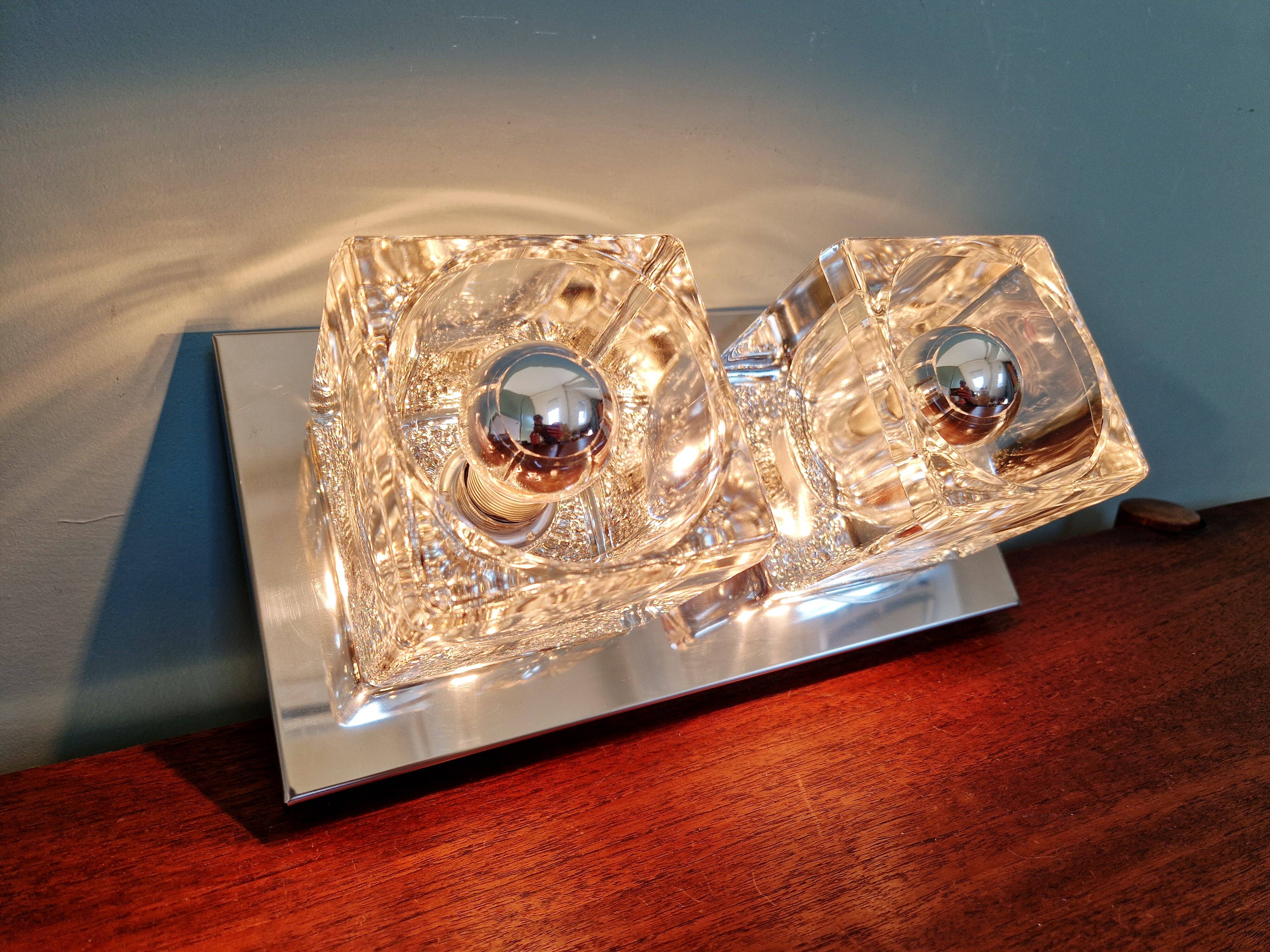Triple wall lamp Ice Cube, Peill & Putzler, 1970