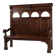 Antique French 18th Century Gothic Style Oak Carved High Back Panel Settle
