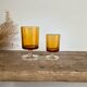 6 LUMINARC amber "rider" glasses