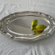 Large plate in silver metal goldsmith Orbrille 51 x 35 cm.